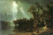 Albert Bierstadt Passing Storm over the Sierra Nevada Spain oil painting reproduction